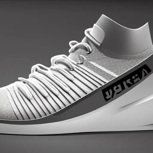 Image similar to sports sneaker, ultra rendered extreme realism and detail, 8 k, photorealistic, sharp focus, centered, clear background, empty edges