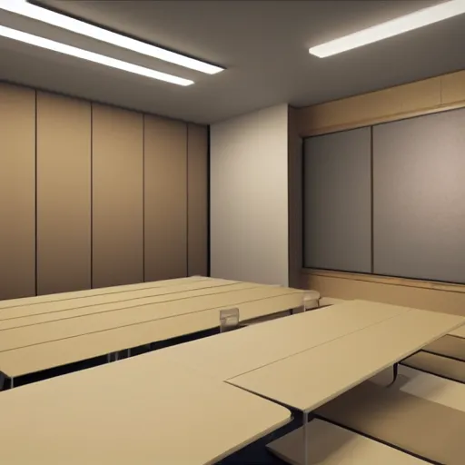 Empty Anime Classroom in Sunset Scene Graphic by MeiMei10 · Creative Fabrica