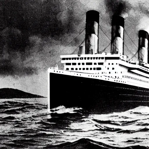 Prompt: photo of Titanic before sailing