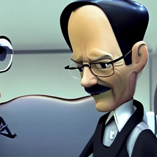Image similar to A still of Walter White in Meet The Robinsons (2007)