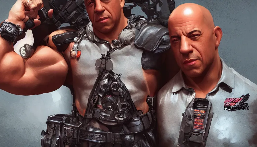 Image similar to Vin Diesel as a deluxe toy, hyperdetailed, artstation, cgsociety, 8k