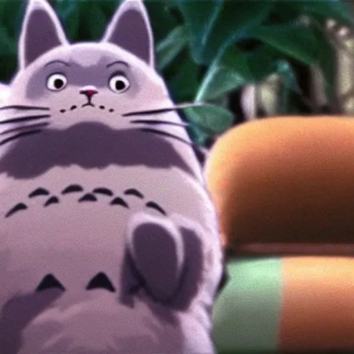 Prompt: cat in totoro movie i