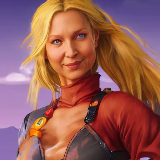 Prompt: phoebe buffay as cammy street fighter, long blonde hair, ultra realistic, concept art, intricate details, highly detailed, photorealistic, octane render, 8 k, unreal engine, art by frank frazetta, simon bisley, brom