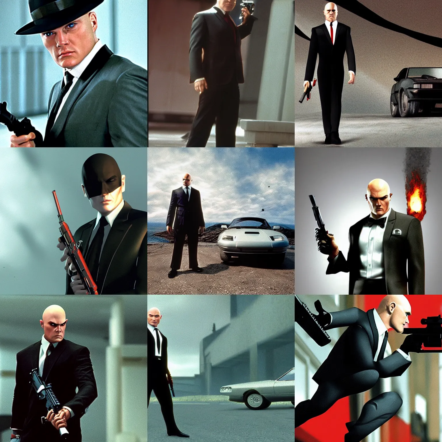 Prompt: Agent 47 from Hitman, as 007 from the film Goldeneye (1995)