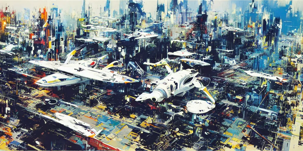 Prompt: google street view of 2. 0 0 1 4, painted by john berkey