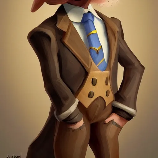 Prompt: Jerome Powell as Pinocchio, digital art, artstation