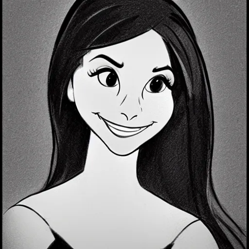 Image similar to milt kahl pencil sketch of victoria justice disney style