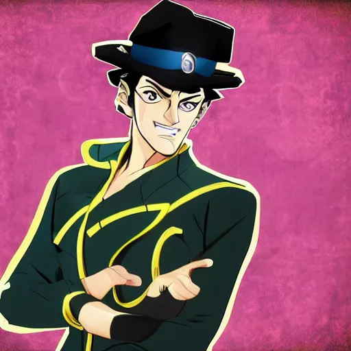 Prompt: stylized digital art of jotaro kujo from jojo's bizzare adventure, 4 k, detailed, high quality