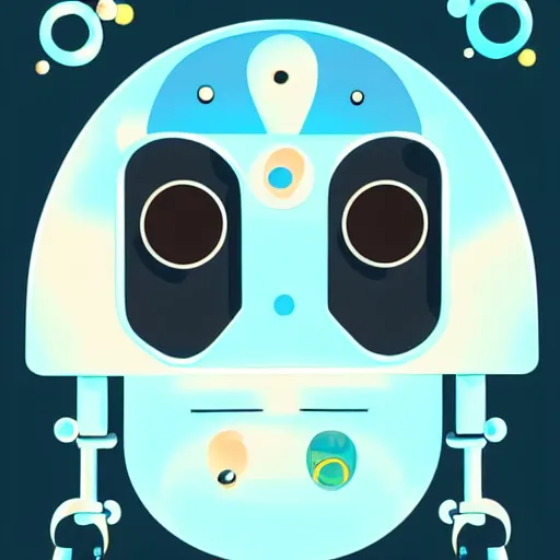 Image similar to cute!! robot centered pastel concept art by artstation vector