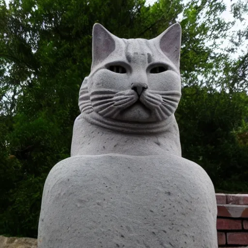 Image similar to stone statue of a cat