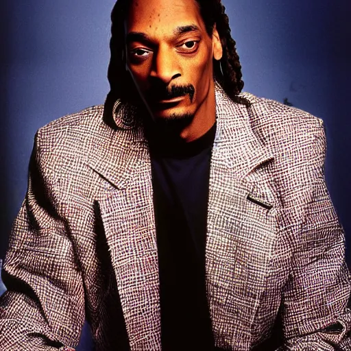 Prompt: Snoop Dogg on a poster for a 1990s sitcom tv show, Studio Photograph, portrait,