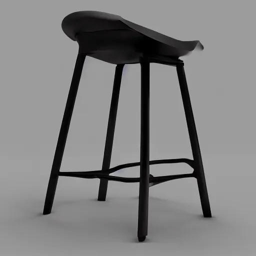 Prompt: a 3 d render of a stool, with the seat being inspired by a formula 1 tyre : : the base and structure of the stool is made of carbon fibre : : showroom environment, studio lighting, unreal engine