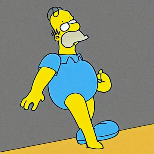 Prompt: Homer Simpson as the Discobolus