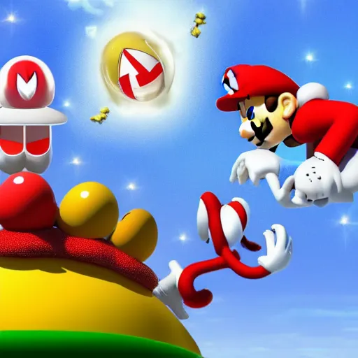 Prompt: surreal mario