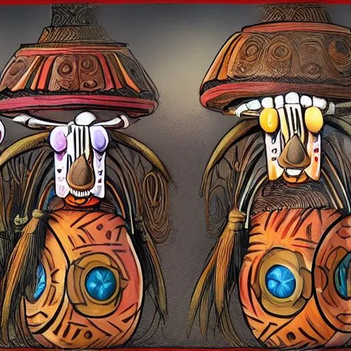 Prompt: concept art for a series of Bongo Drums that get progressively more powerful, detailed, fantasy art