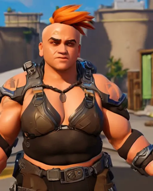 Prompt: danny devito as zarya in overwatch