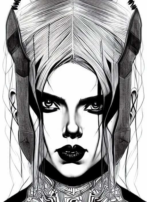 Image similar to symmetry concpet art, full shot, traditional ink, sketch, of scarlet johansson as harley quinn, line sketch, intricate, elegant, highly detailed, monochrome, digital painting, artstation, concept art, sharp focus, illustration, art by borderlands 3 and peter polach