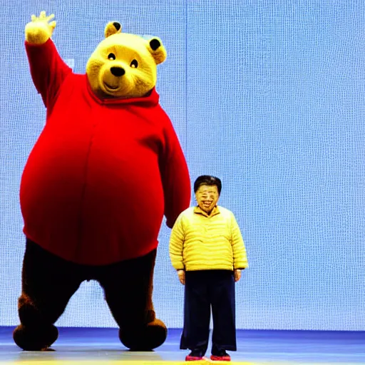 Image similar to Xi Jinping as Winnie The Pooh