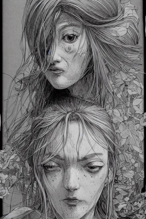 Image similar to ugly hag with a long hooked nose, pen and ink, intricate line drawings, art by krenzcushart, by yoshitaka amano, kentaro miura, artgerm, wlop,