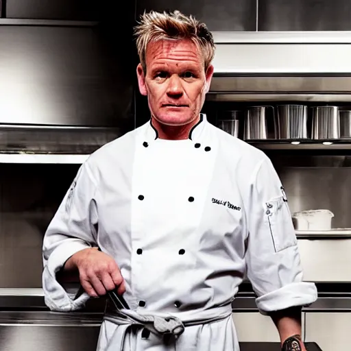 Prompt: Chef Gordon Ramsey as Walter White