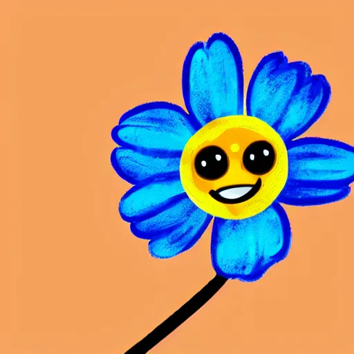 Prompt: a cute flower with a cartoon face, photorealistic, depth of field, 4k