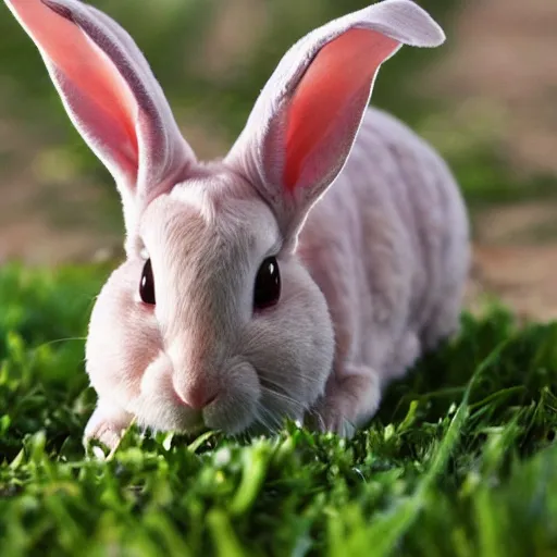 Prompt: a photo of a hairless rabbit