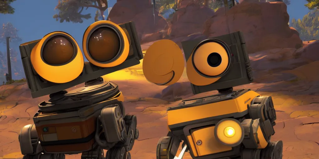 Image similar to selfie of wall - e as a outer wilds character, outer wilds screenshot, unreal engine, digital art