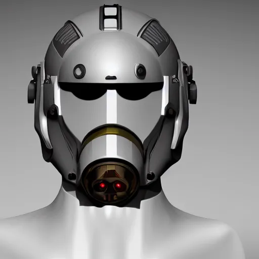 Image similar to front view multiple military headgear helmet cyborg nano tech mechanical mask vision futuristic concept art trending on artstation digital paint 4 k render unreal engine digital painting