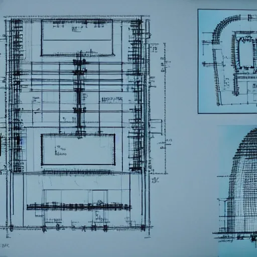 Prompt: blueprints for a nuclear reactor