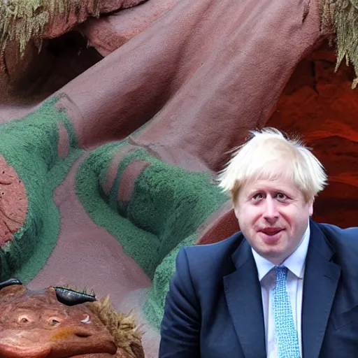 Prompt: Boris Johnson having the time of his life sitting alone riding splash mountain , Photographed by the ride