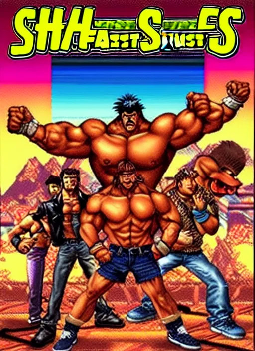 Image similar to hashsquatch the game, streets if rage style cover art