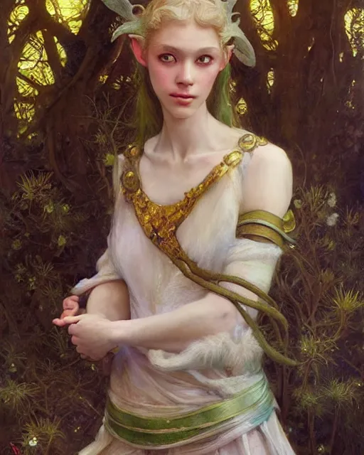 Image similar to a beautiful elf princess, oil painting, by Edgar Maxence and Ross Tran and Michael Whelan