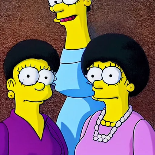 Image similar to stunning award winning hyperrealistic hdr 8 k highly detailed portrait photo of twins sherri and terri on the simpsons as real humans