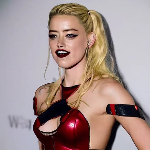 Image similar to amber heard as harley quinn.