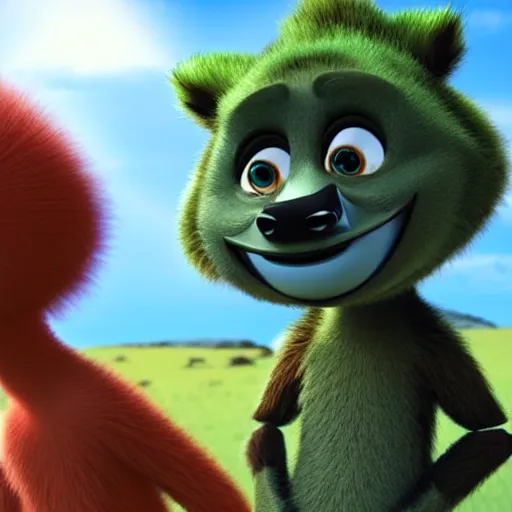 Image similar to madagascar 6, the return of the otherworldly robots