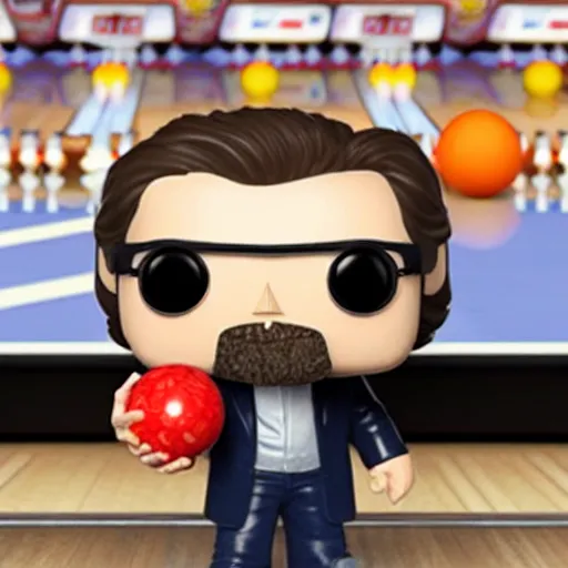 Image similar to The Dude Jeff Bridges holding bowling ball Funko Pop