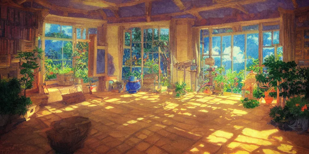 Prompt: studio ghibli, impressionism, ambient lighting, shaded