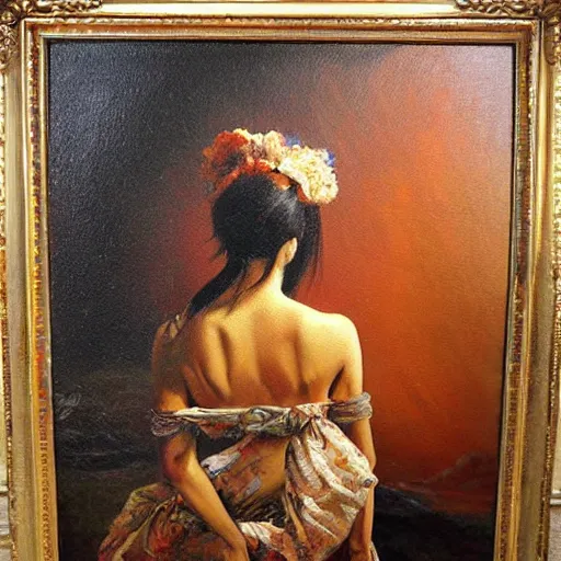 Image similar to oil painting ¥¥¥¥ museum - quality