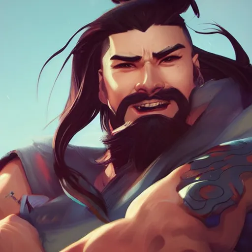 Prompt: hanzo from overwatch, digital painting, artstation, concept art, smooth, sharp focus, illustration, art by artgerm and greg rutkowski and alphonse mucha