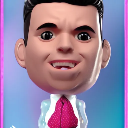 Prompt: michael buble face in a bubblegum bobble head!!!!, 8 k, ultra realistic details