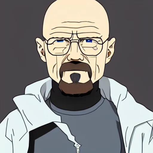 Image similar to walter white as an anime character