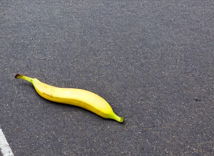 Image similar to A banana peel lying on the sidney harbour bridge, sunset