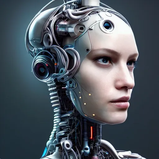 Prompt: Perfectly-Centered Upper-body Portrait-Photograph of Mechanical Cyberpunk Female Android, intricate, elegant, super highly detailed, professional digital painting, artstation, concept art, smooth, sharp focus, no blur, no dof, extreme illustration, Unreal Engine 5, Photorealism, HD quality, 8k resolution, cinema 4d, 3D, beautiful, cinematic, art by artgerm and greg rutkowski and alphonse mucha and loish and WLOP