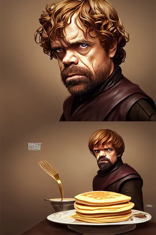 Prompt: tyrion lannister making pancakes animation pixar style, by magali villeneuve, artgerm, jeremy lipkin and michael garmash, rob rey and kentaro miura style, golden ratio, trending on art station