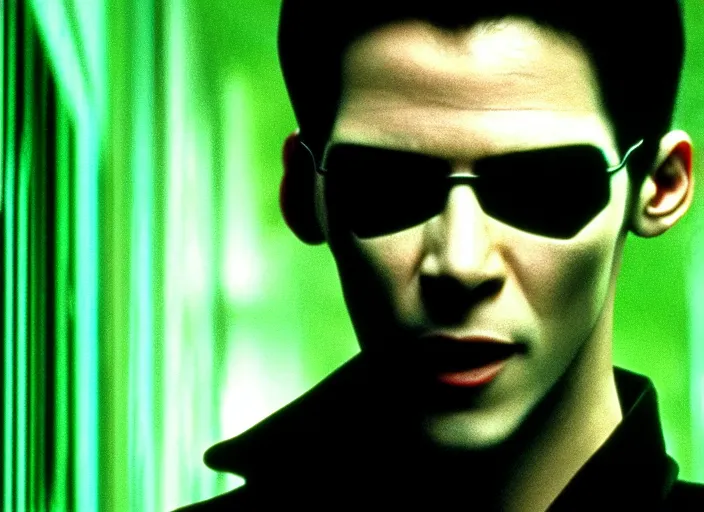 Image similar to neo as a fursona, the matrix, film still, high quality, hd, 4 k