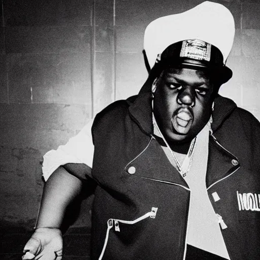 Prompt: Biggie Smalls having a seizure on the floor