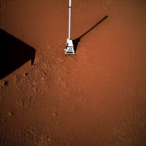 Image similar to closeup portrait of an astronaut with a broom sweeping on mars, natural light, photography, world press photo