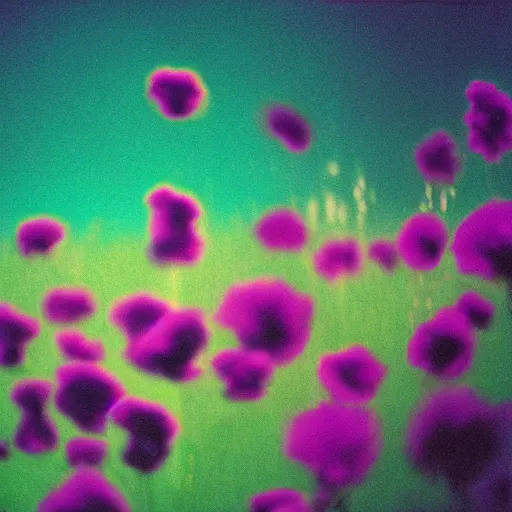 Prompt: close up kodak portra 4 0 0 photograph of a tornado made of flowers, moody lighting, telephoto, 9 0 s vibe, vaporwave colors, faded!,