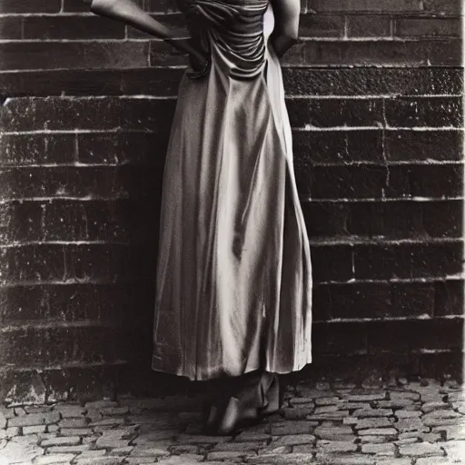 Image similar to photo of a woman in a dress by arnold newman. professional photography.