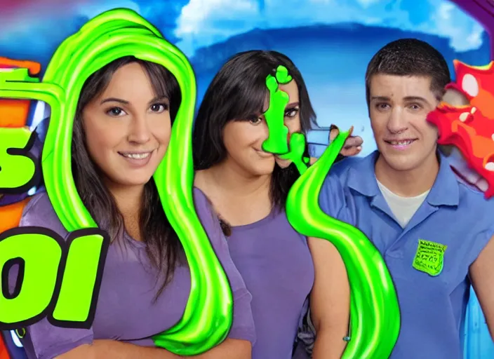 Image similar to the episode of COPS where everyone gets covered with nickelodeon slime hd